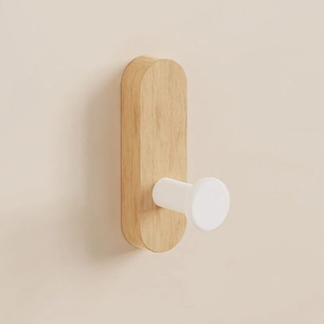 Self Adhesive Mounted Walnut Wood Wall Hooks for Hanging Coat Towel Clothes Blanket Hat Backpack Robe Entryway Key Holder - Image 6