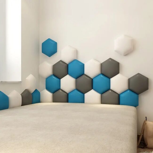Hexagon Adhesive Bed Headboard Nordic Style Kids Room Decor Head Board 90 135 145 150 160cm Cabecero Cama Tete De Lit Wall Panel - Image 3