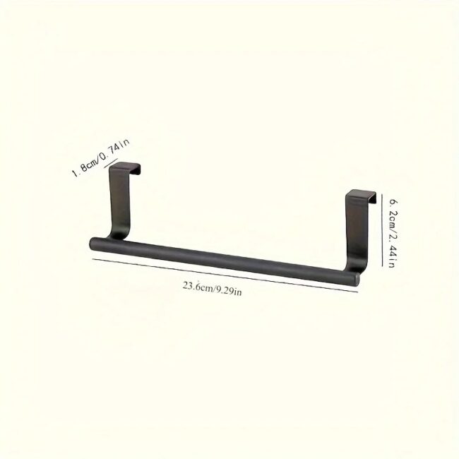 1pc Contemporary Stainless Steel Kitchen Towel Hook, Wall Mount Easy Install, Modern Design for Home Organization - Image 4