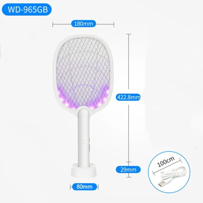 Mosquito Killer Lamp USB Rechargeable Electric Foldable Mosquito Killer Racket Fly Swatter Repellent Lamp Zapper Insects Racket - Image 6