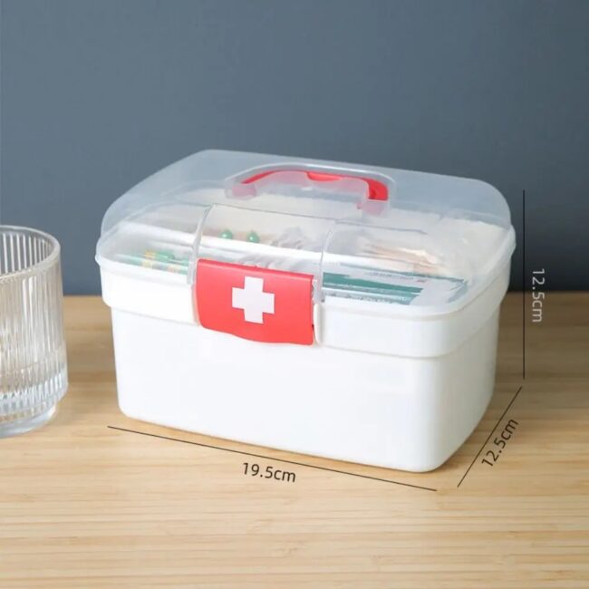 Large Capacity Medicine Organizer Storage Container Family Chest Portable Emergency Kit Box - Image 4