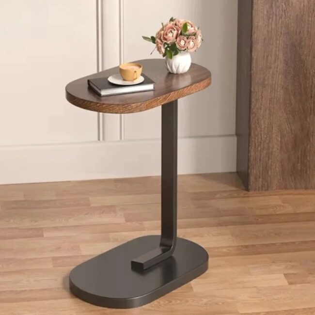 C-shaped Side Table Small Coffee Table Living Room Sofa Table Home Portable Modern Light Luxury Style Home Compact Coffee Table - Image 4