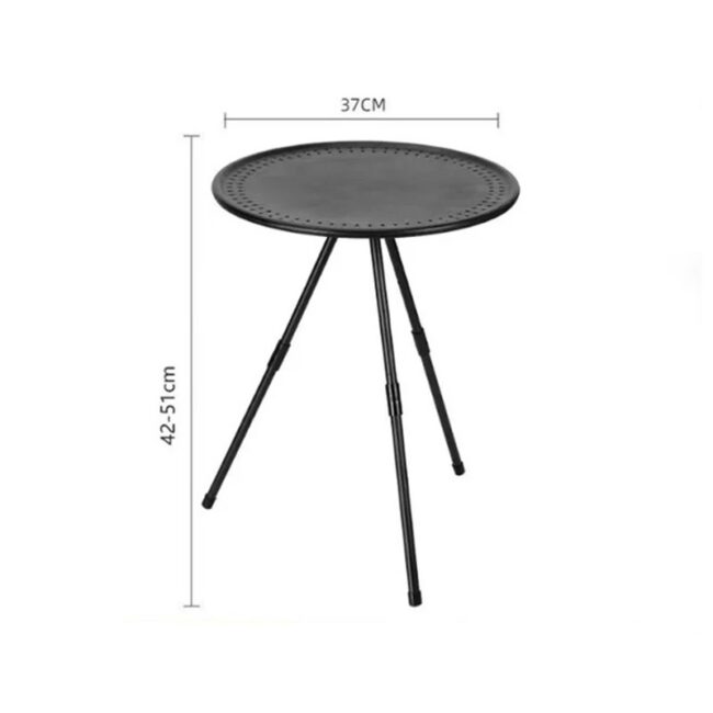 Folding Small Round Table With Tripod Base Portable lightweight Camp BBQ Grill Table Outdoor Picnic Fishing Table Coffee Table - Image 5