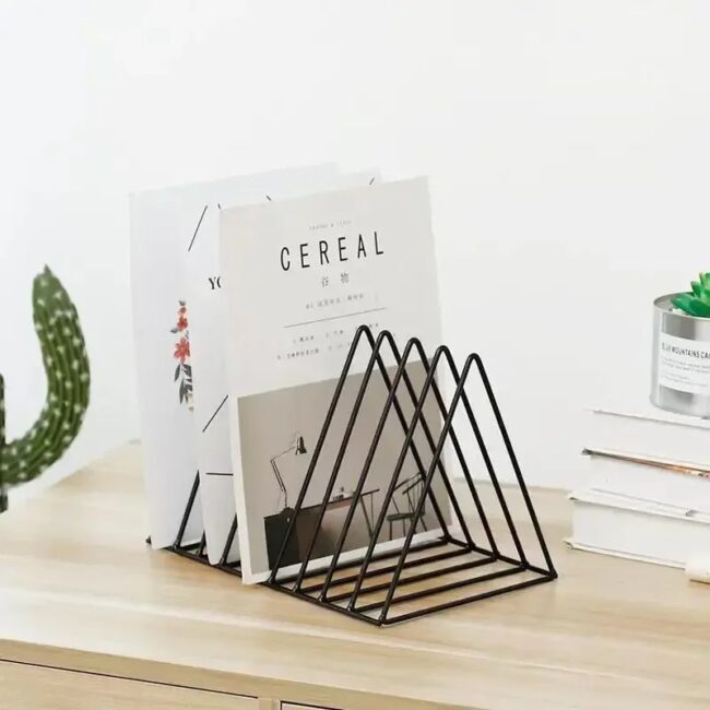 Vinyl Record CD Magazine Storage Rack Album Display Rack Multifunctional Vertical Creative European Art Collection - Image 3