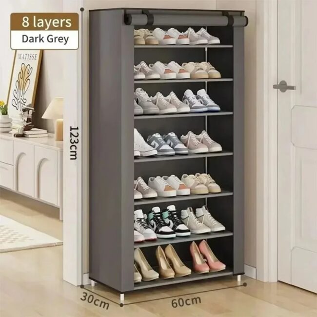 Simple shoe rack rack door door household dormitory joints with multi-function dustproof storage artifact assembly shoe cabinet - Image 8
