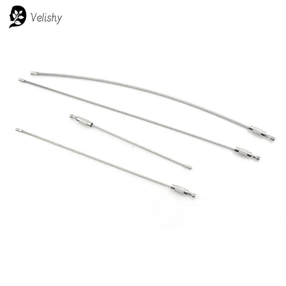 10Pcs Wire Rope Key Chain Stainless Steel Wire Keychain Carabiner Cable Key Ring Outdoor Hiking - Image 9