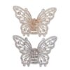 1pc butterfly hair clip for women full diamond butterfly clip metal plate hair shark clip hair accessory hair clip