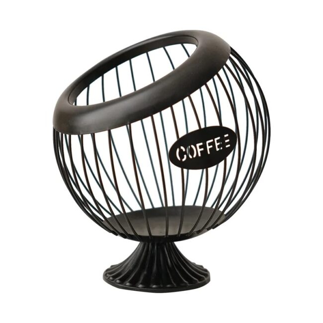 Iron craft fruit basket, coffee capsule storage basket, desktop decoration, tea table, snacks, dried fruits, candy storage - Image 4