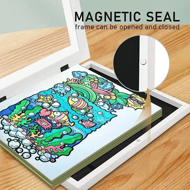 Kids Art Frames Magnetic Front Open Changeable Display Home Decor Kids Frametory For Poster Photo Drawing Paintings Pictures NEW - Image 4