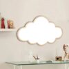 Children Mirror Cloud WoodenMirror Wall Sticker Kid Children's Bedroom Home Decorate Bedroom Nursery Decoration,