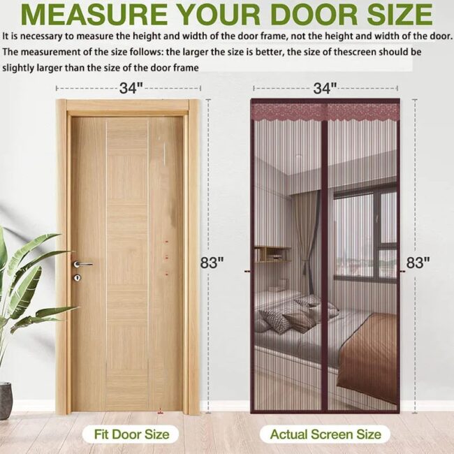 New Embroidery Magnetic Screen Door Curtain Anti Mosquito Insect Fly Bug No Punching Curtains Living Room Door Screens Mesh Home - Image 6