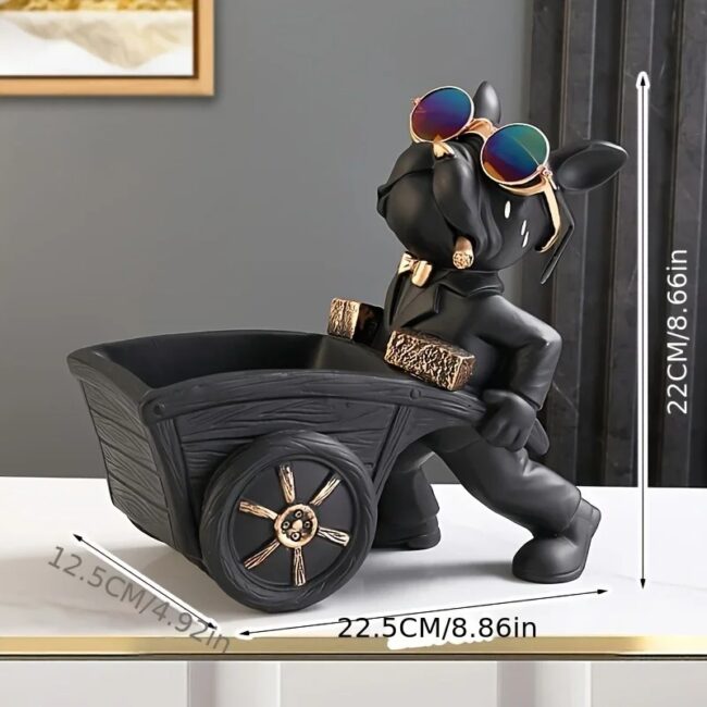 Builder French Bulldog With Barrow Dog Statue Live room Decor Resin Sculpture Table Decoration Ornament Decor Dog Figurine - Image 5