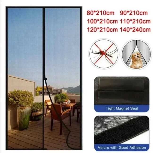Anti Mosquito Door Curtain Invisible Ventilate Door Screen No Punching Magnetic Automatic Closing Anti Fly Bug Insect Screen - Image 3