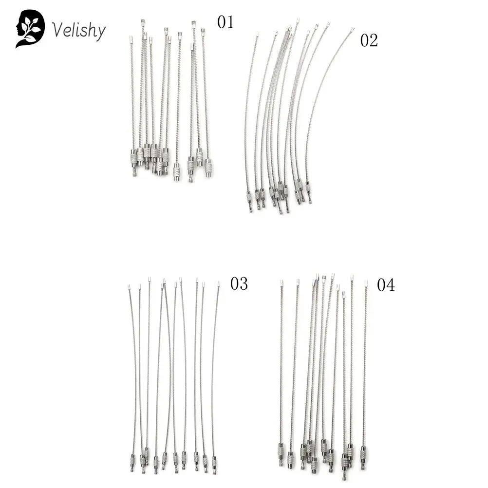 10Pcs Wire Rope Key Chain Stainless Steel Wire Keychain Carabiner Cable Key Ring Outdoor Hiking - Image 10