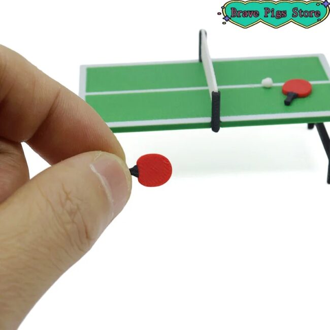 1:12 Miniature Table Tennis Racket Model Table Tennis Table Decor Accessories - Image 3