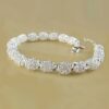 925 Silver Flower Beads Charm Bracelets For Women Hollow Ball Silver Bracelet Adjustable Wedding Party Jewelry Gifts