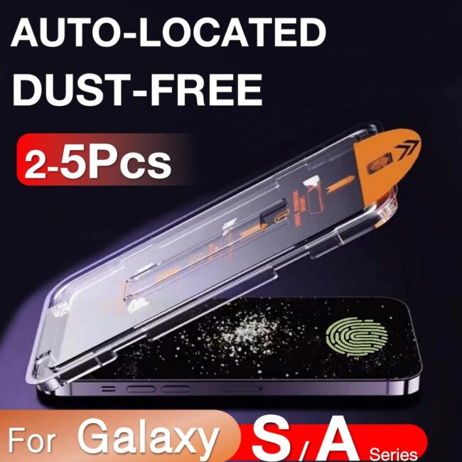5Pcs For Samsung Galaxy S25 S24 Ultra S23 S22 S21 Plus A36 A25 A15 A35 A26 A16 A54 A55 A56 5G Screen Protector Tempered Glass