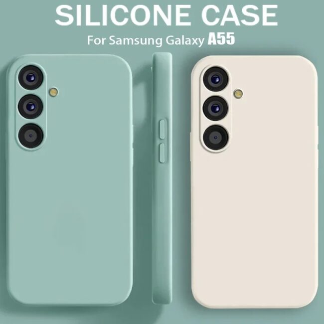 Camera Protect Soft Phone Case for Samsung Galaxy A05 A15 A25 A35 A55 5G Liquid Silicone Couples Cover A 15 4G A55 A25 Global
