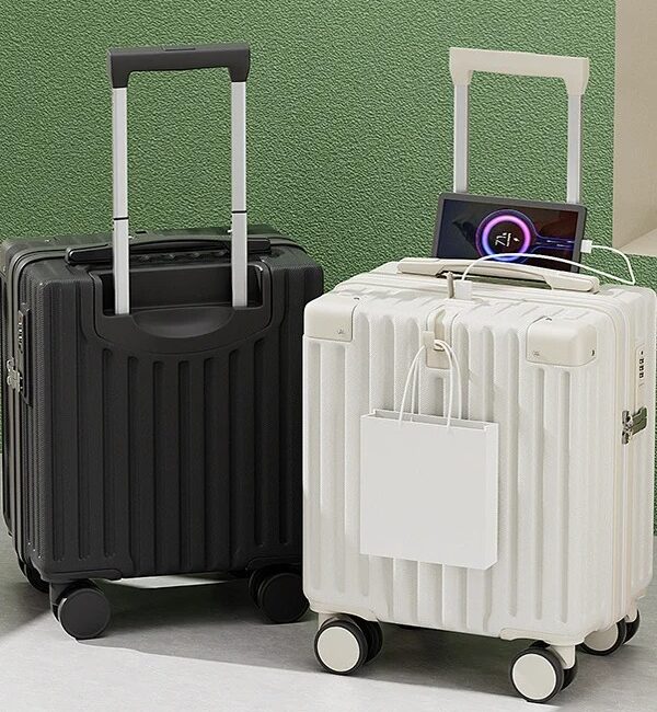 4-Inch Carry-On Suitcase Lightweight Women's Pullman Air Travel Lage Faionable ABS+PC Material Lo pe Password