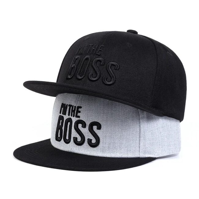 Unisex I'M THE BOSS Letter Embroidery Hip-hop Hats Outdoor Adjustable Casual Cap