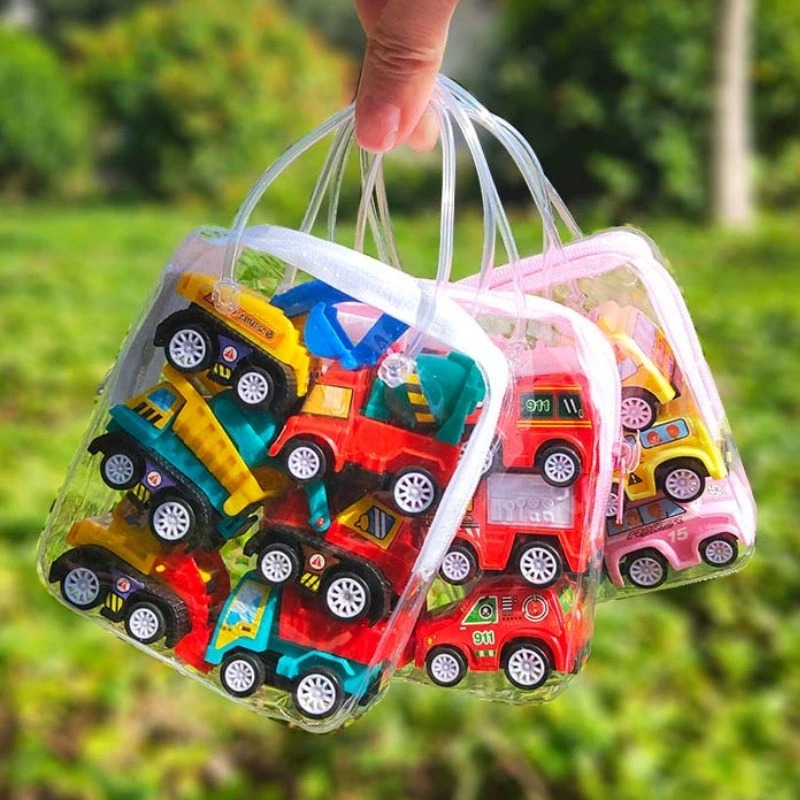 6pcs Car Model Toy Pull Back Car Toys Mobile Vehicle Fire Truck Taxi Model Kid Mini Cars Boy Toys Gift Diecasts Toy for Children