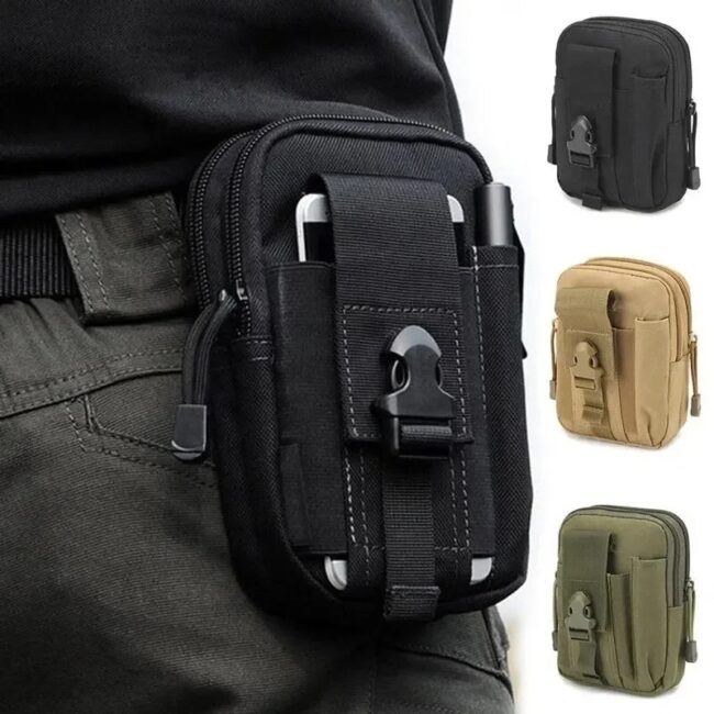 Outdoor Men Waist Pack Bag Pouch Waterproof Tactical Military Sport Hunting Belt Nylon Mobile Phone Bags Travel Tools