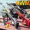 AWM 98k M416 Manual Lower Feed Shell Ejection Soft Bullet Toy Gun Boys And Children Toy Sniper Rifle