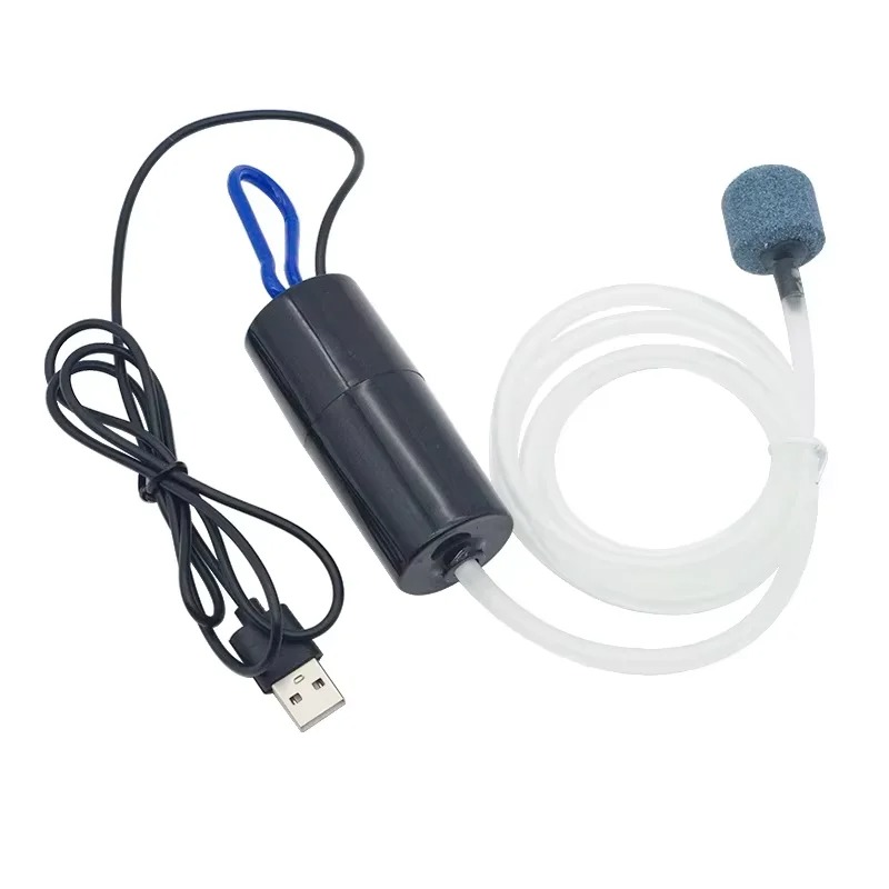 USB Aquarium Air Pump with Air Stone and Silicone Tube Energy Saving Oxygen Pump for Aquarium fishing - Image 2