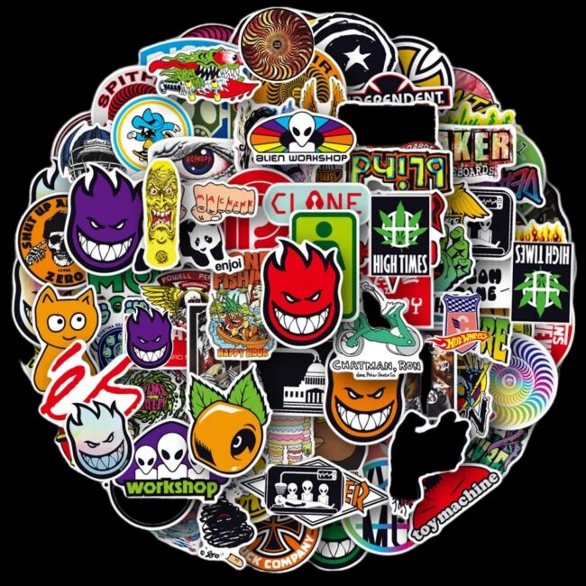 10/30/50/100pcs NEW cool skateboard fashion Stickers For Suitcase Laptop Luggage Fridge Phone Car Styling DIY Decal