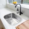 Stainless Steel Kitchen Sink Under/Topmount Laundry 304 Washbasin 39x36cm For Home Fixture with filter Drainage Drain