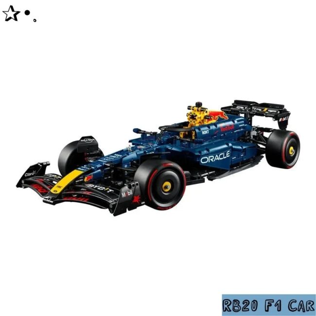 2025 NEW 1639 pcs 1&8 Technical Oracle F1 Car Redbull Racing Formula RB20 Building Blocks Model MOC City Super Car Brick Toys