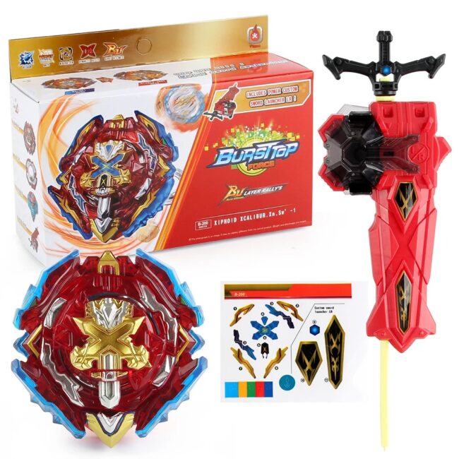 Bey Burst B-200 Xiphoid Xcalibur Xn.Sw'-1Gyro Metal Spinning Top with Holy Sword LR Right/Left Launcher Gift
