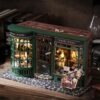 Magic Shop DIY Wooden Dollhouse Miniature Doll House Kit with Furniture Roombox Retro Home Model Toy for Children Gift