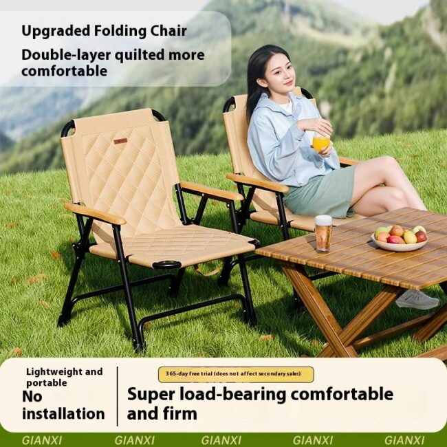 Gianxi Outdoor Foldable Chair Portable Kemet Chair Picnic Table And Chair Beach Chair Ultra Light Camping Chair Chair Beach