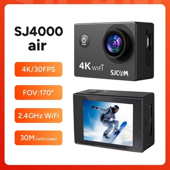 SJCAM Action Camera SJ4000 AIR 4K 30PFS 1080P 4x Zoom WIFI Sports Video Action Cameras Motorcycle Bicycle Helmet Waterproof Cam