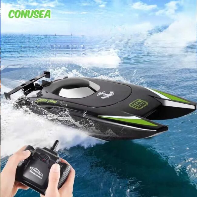 30Km/h Racing Boat 2.4G Radio controlled Rc Boat High Speed Speedboat 20Mins 2Ch Dual Motor Waterproof Ship Boys Christmas gift
