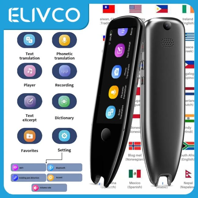 X5 Pro Smart Voice Scan Translator Pen Real-Time Multi-function Language Translation Business Travel Abroad Dictionary Pen
