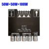 ZK-MT21 2*50W+100W Bluetooth 5.0 Power Subwoofer Amplifier Board 2.1 Channel Class D Home Theater Audio Stereo Equalizer Amp