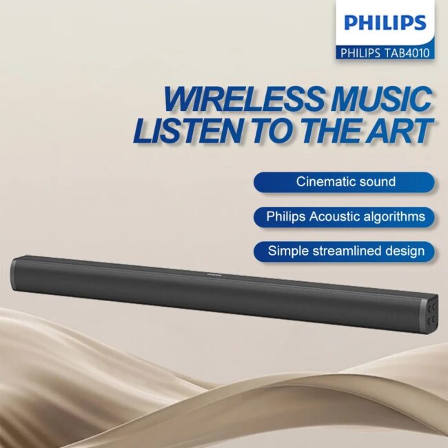 PHILIPS TAB4010 Soundbar Home Theater Sound Effect 2.0 Stereo sound effect used for TV speakers and computer audio systems