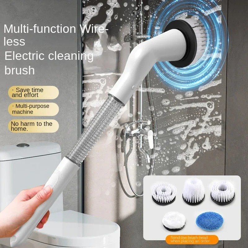 New Style Electric Cleaning Brush 5 in 1 Electric Multi-functional Home USB Automatic Cleaning Brush for Kitchen & Bathroom - Image 2