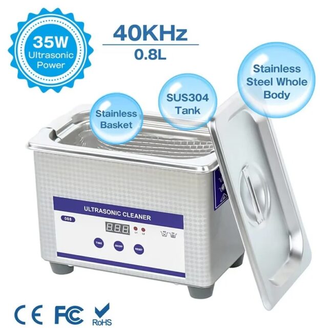 Ultrasonic Cleaner Ultrasound Glasses Jewelry Cleaner 40KHZ High Frequency Ultrasonic Washing Bath for Glasses Jewelry Cleaning
