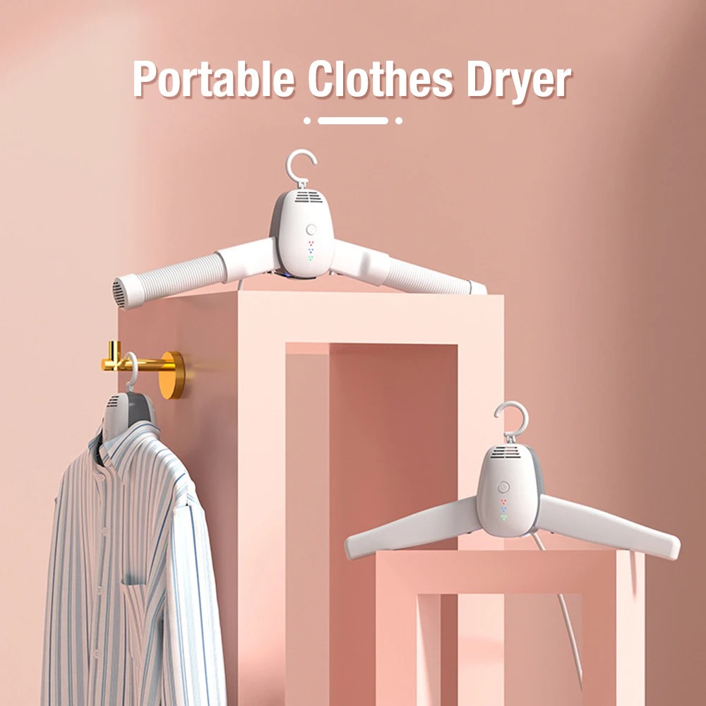 Electric Clothes Drying Rack Hang Clothes Dryer UV Sterilization Portable Travel Home Business Mini Folding Clothes Heater - Image 2