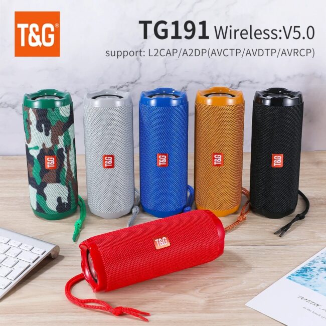 Buetooth Speaker TG191 Outdoor Portable TWS True Wireless Speakers Waterproof Household Loud Subwoofer Stereo Surround for FM