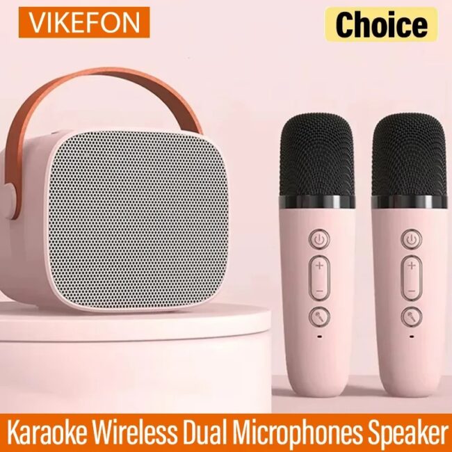Karaoke Wireless Dual Microphones Machine KTV DSP System Bluetooth Speaker HIFI Stereo Surround For Kids And Adults Party Gift
