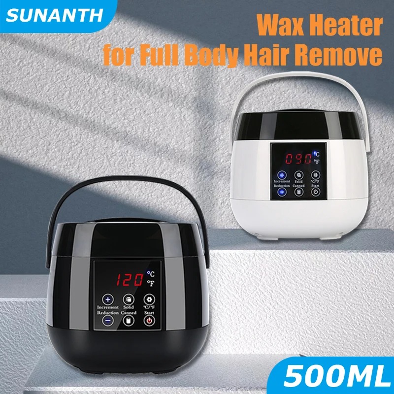 500ml Wax Heater Machine for Hair Removal Wax Melting Warmer Pot with LCD Temperature Display Depilatory Waxing Beans Heater - Image 3
