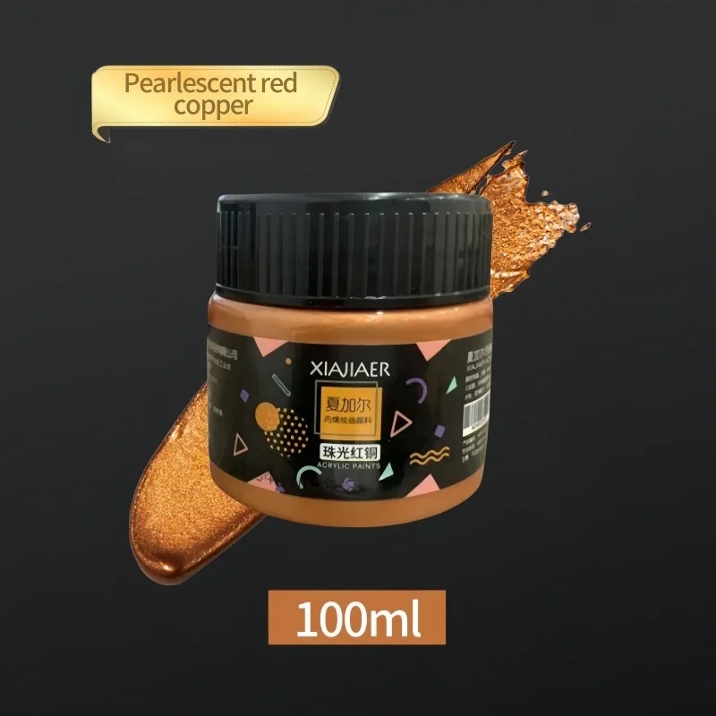 1pcs/300ML/100ML Gold acrylic pigment Metallic Silver pearlescent Bronze Bronze pearlescent acrylic painting pigment xiajiaer - Image 7