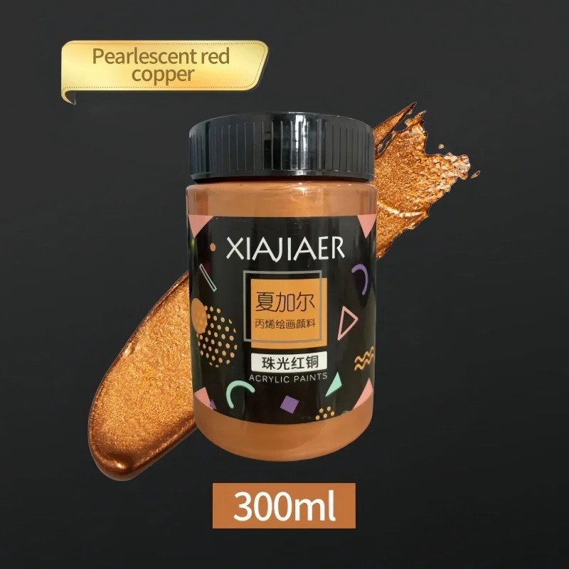 1pcs/300ML/100ML Gold acrylic pigment Metallic Silver pearlescent Bronze Bronze pearlescent acrylic painting pigment xiajiaer - Image 9