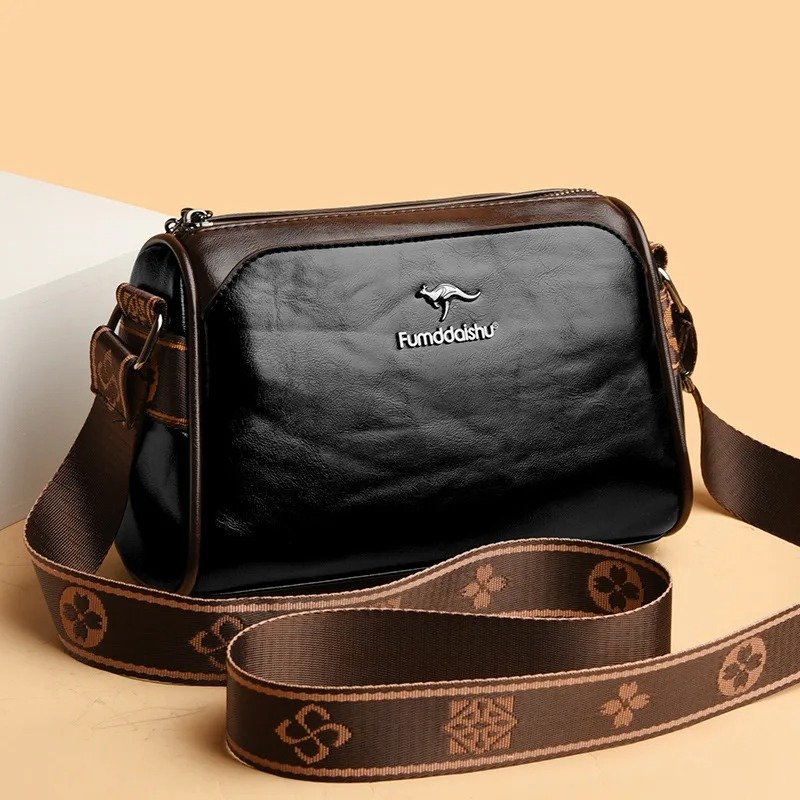 Women's shoulder bag Women's bag retro double-sided pillow bag large capacity solid color shoulder bag crossbody bag - Image 3