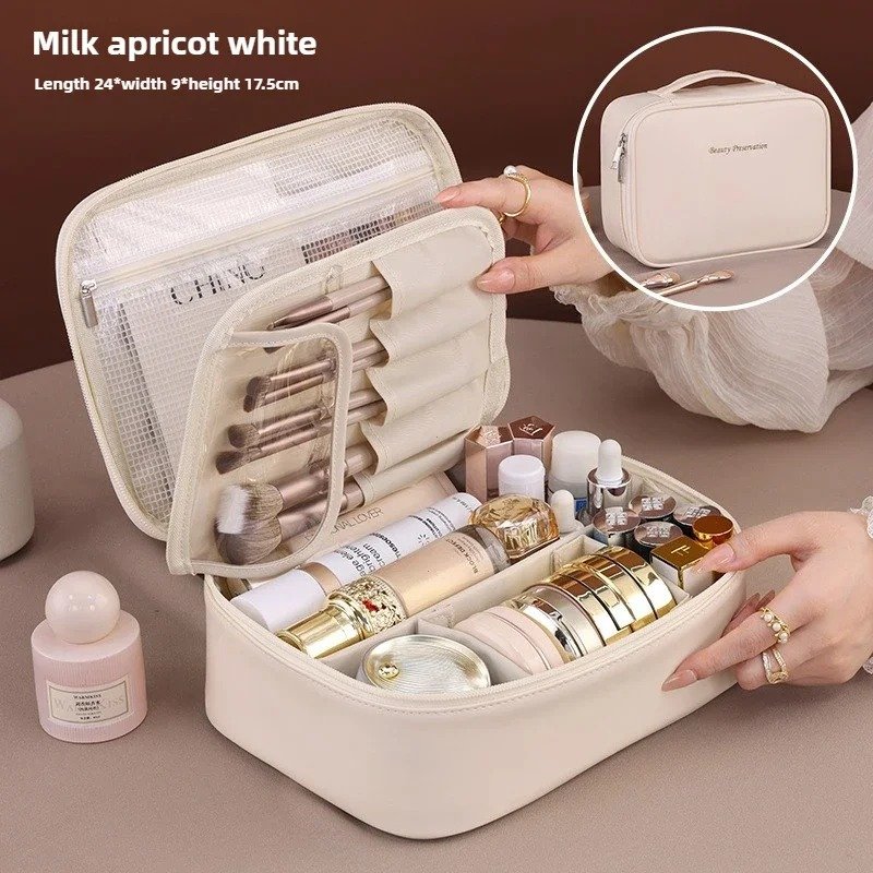 New Women's Cosmetic Bag Portable Storage Bag Large Capacity Luxury Makeup Bag Travel Organizer Essentials Toiletry Bags - Image 3