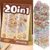 20Pcs 20in1 3D Landscape Sticker Collection Book Album Cartoon Scene DIY Toy Game Festival Birthday Gift for Kid Girl Child